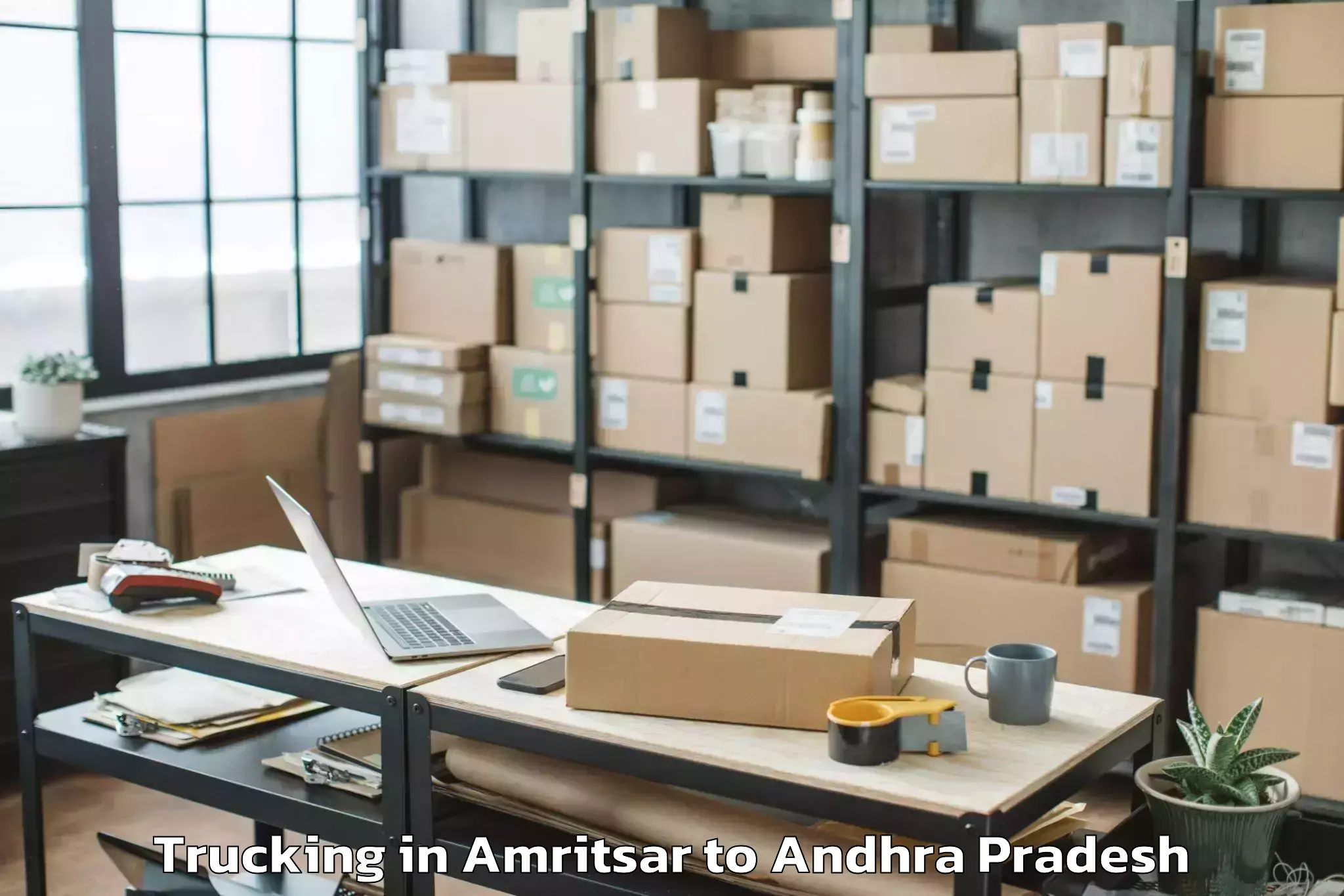 Top Amritsar to Kanamarlapudi Trucking Available